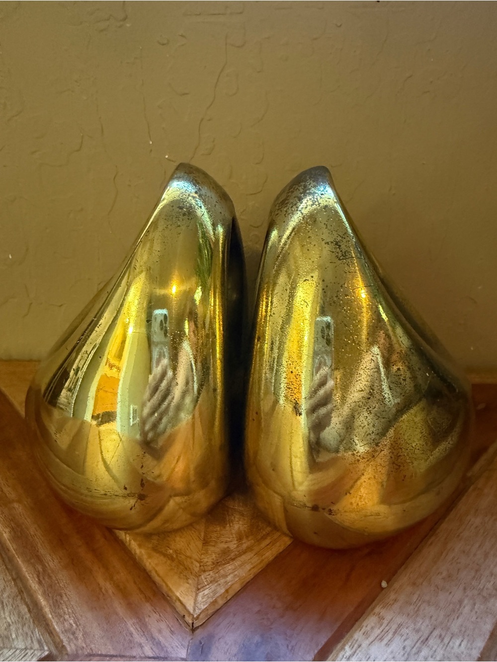 Pair of Ben Seibel Brass Plated Orb Bookends Marked, 1950s - Picture 4 of 15
